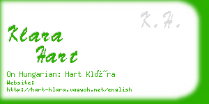 klara hart business card